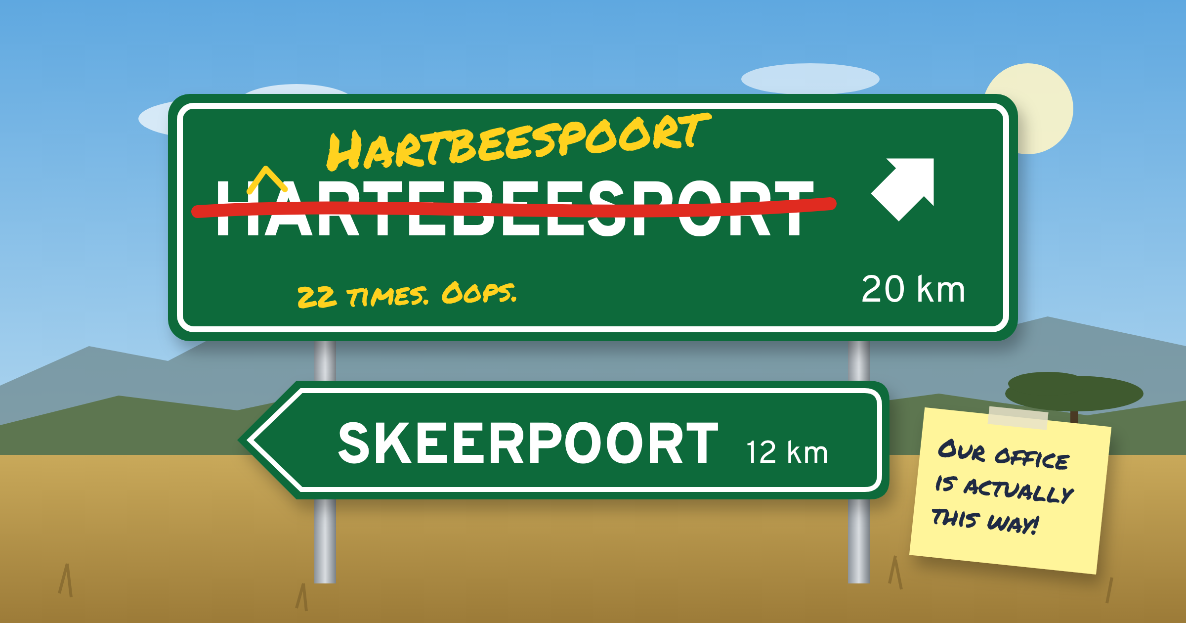 Proofreading the wrong town, one road sign at a time